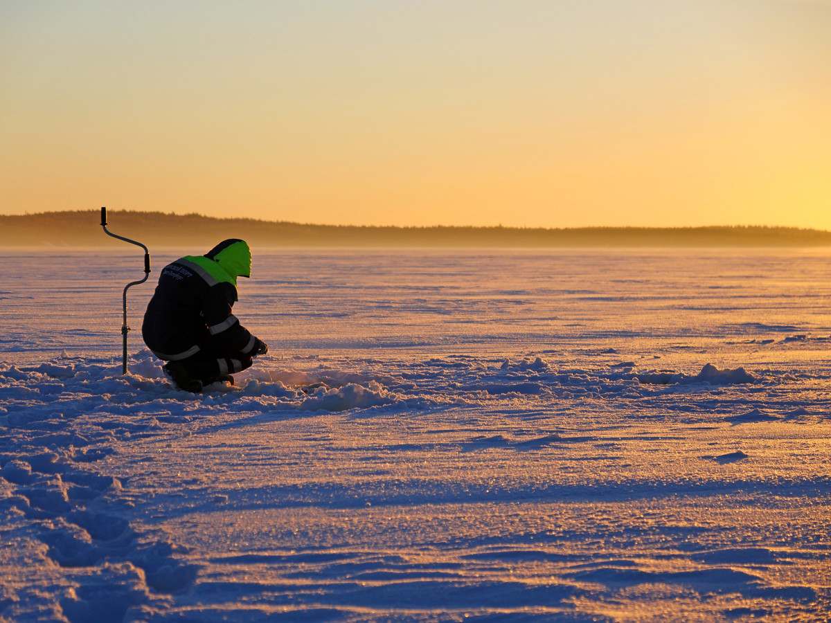 Рыбалка в Карелии зимой - мастер класс
