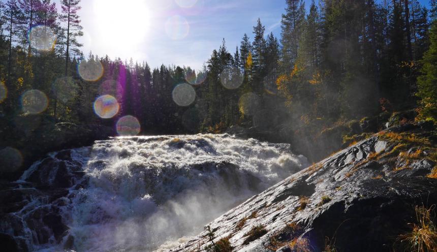 Водопад Куми Карелия