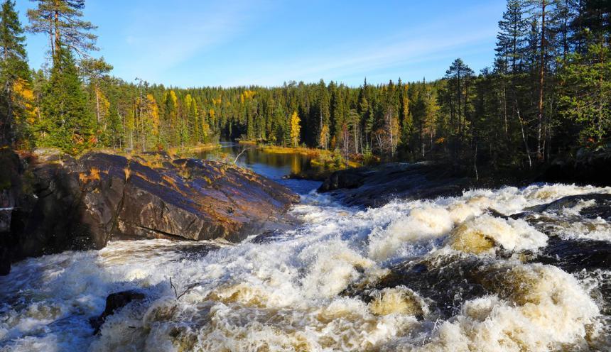 Водопад Куми Карелия