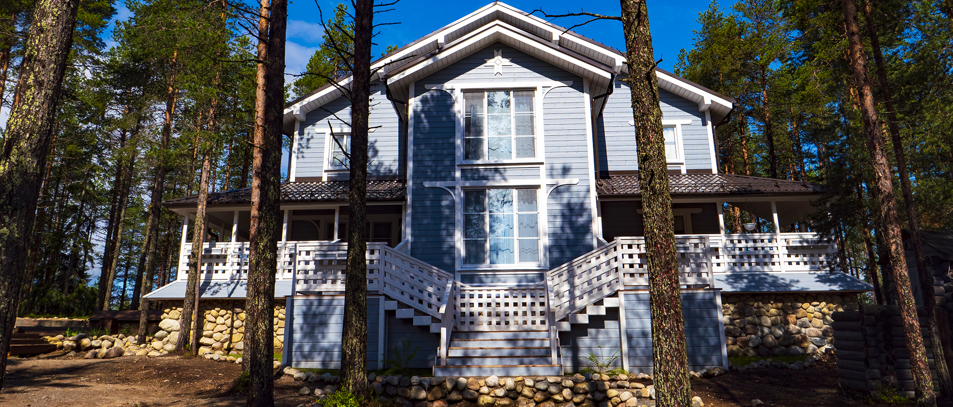 Отдых в Карелии летом коттедж Полярная звезда