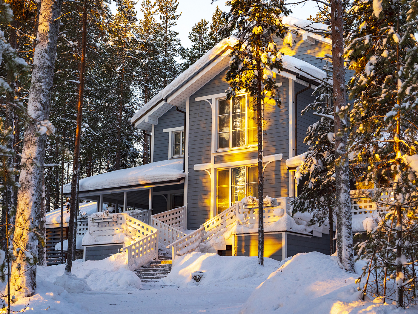 отдых в коттедже зимой