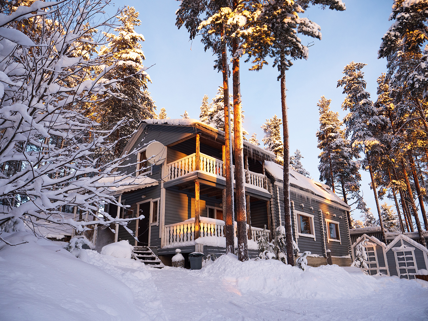 отдых в коттедже зимой